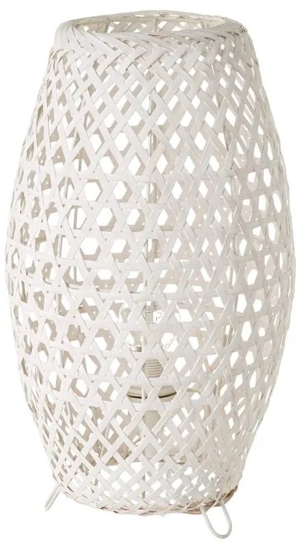 Fehér bambusz asztali lámpa bambusz búrával (magasság 36 cm) – Casa Selección