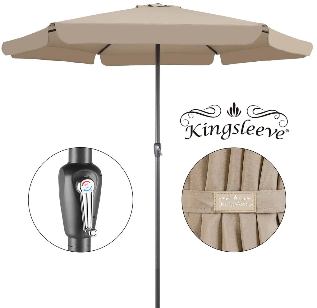 Kingsleeve® Maui kerti napernyő Ø330 cm - taupe