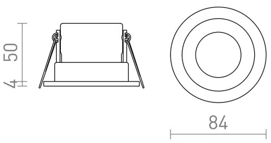 RED -Design Rendl-R13602- LED Fürdőszobai beépíthető lámpa BELLA 11W/230V IP65