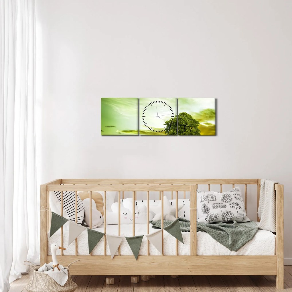 Kép - Az élet fája (órával) (90x30 cm)