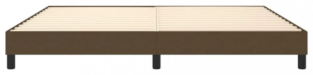 sötétbarna szövet rugós ágykeret 200 x 200 cm