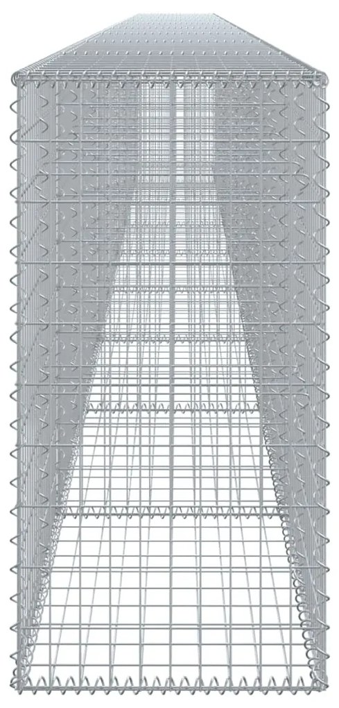 horganyzott vas gabion kosár fedéllel 900 x 50 x 100 cm