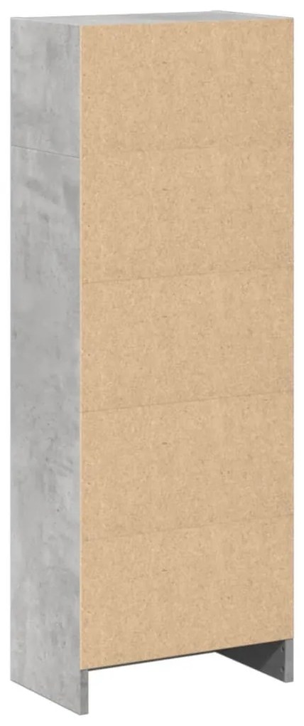 betonszürke szerelt fa könyvespolc 40 x 24 x 109 cm