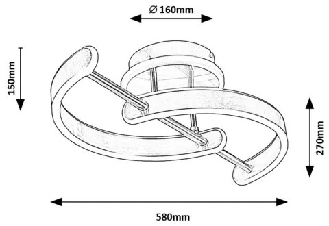 Rabalux 71052 - LED Felületre szerelhető csillár JARNELLE LED/30W/230V