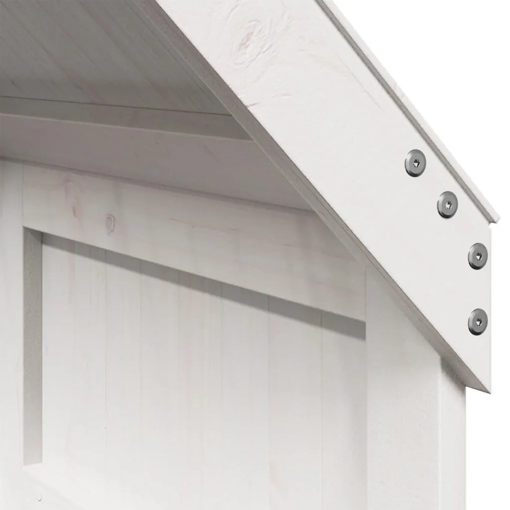 fehér tömör fenyőfa gyerekágytető 55 x 84 x 132 cm