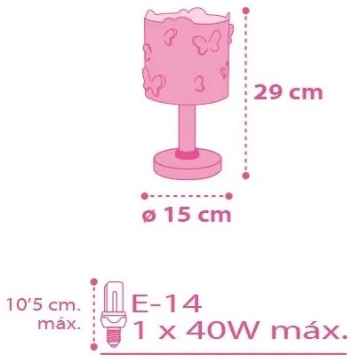 Dalber 62141 - Gyermek lámpa BUTTERFLY 1xE14/40W/230V