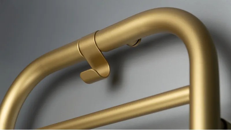 Silia fürdőszoba radiátor 121 cm, szálcsiszolt arany
