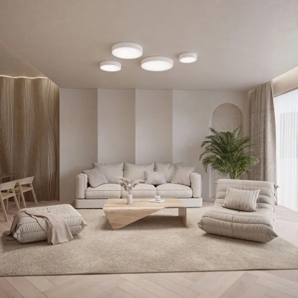 Fürdőszobai mennyezeti lámpa CLEO 4xE27/24W/230V átm. 50 cm fehér IP54