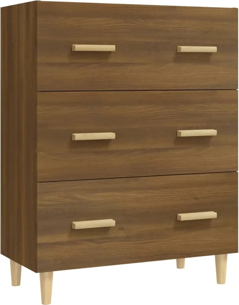 vidaXL barna tölgyszínű szerelt fa tálalószekrény 70x34x90 cm