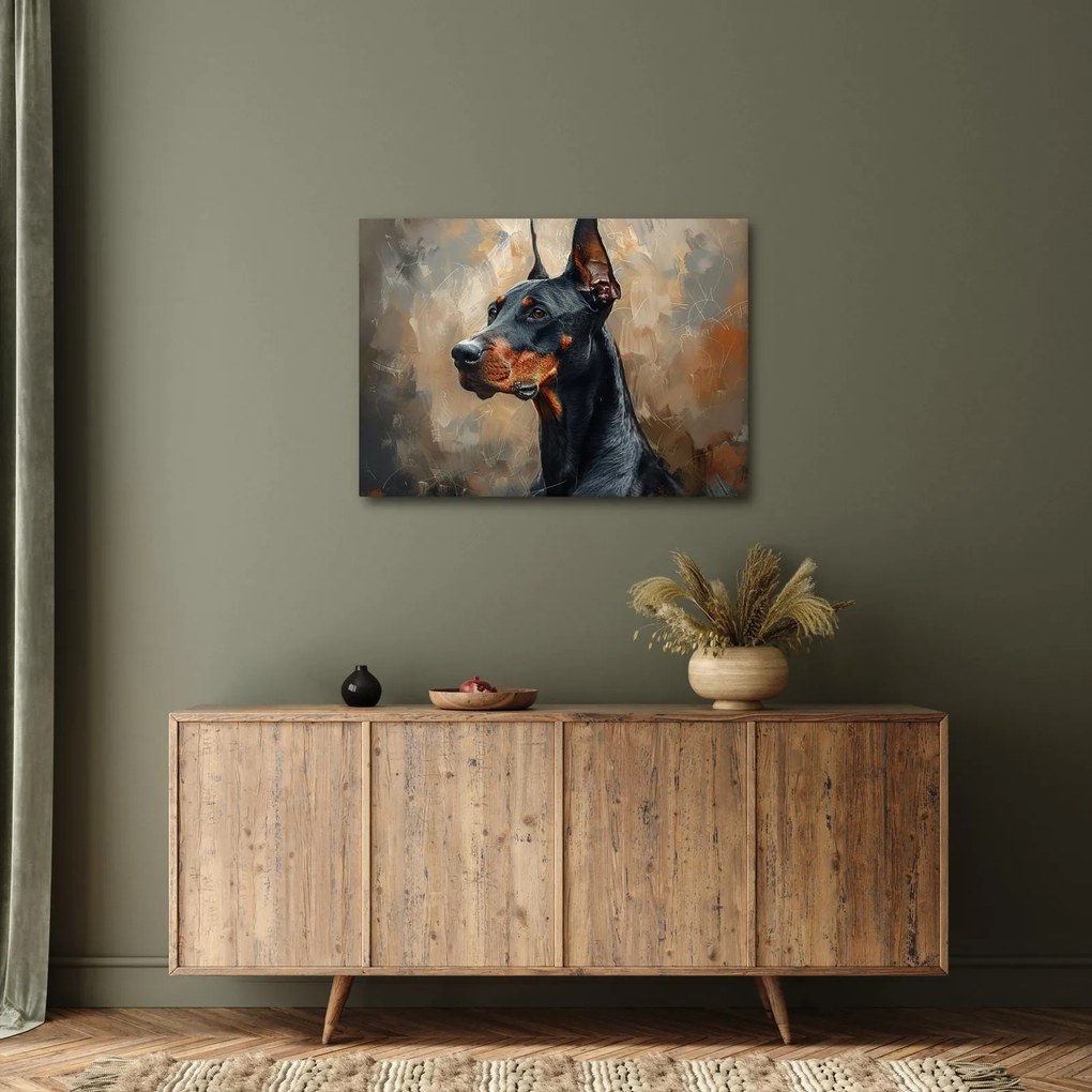 Kép - Dobrman portréja (70x50 cm)