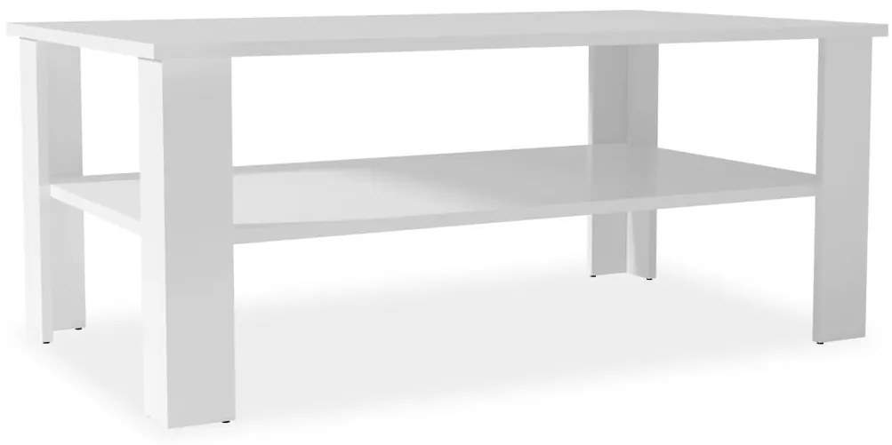 Fehér faforgácslap dohányzóasztal 100 x 59 x 42 cm