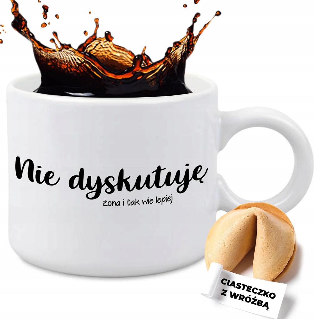 Bögre Fehér 300ml Sütemény Vicces Kütyü Ajándék Valentin nap Nem Vitatkozom