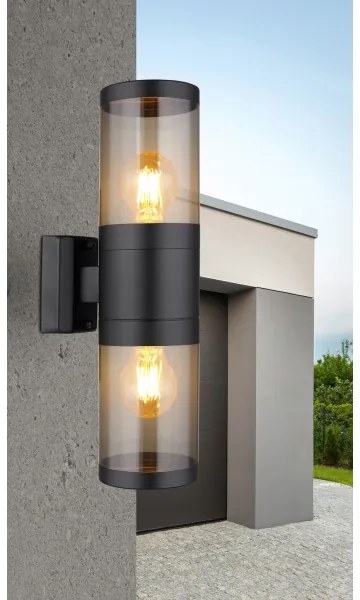 Globo 32014-2BS - Kültéri fali lámpa XELOO 2xE27/60W/230V IP44