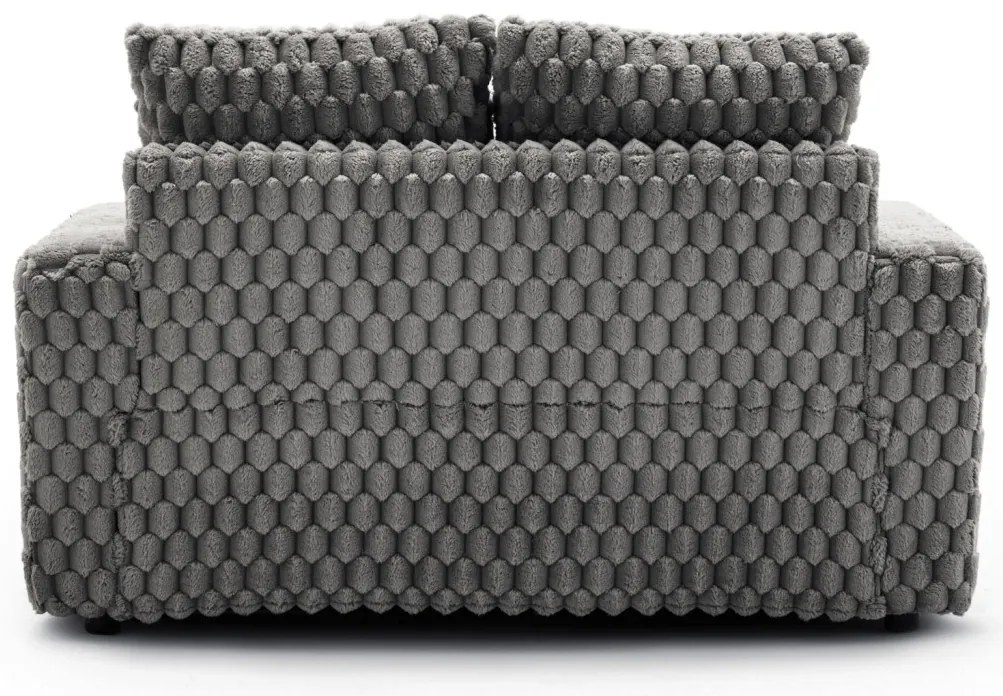 Fotel Wypoczynkowy KOBEL Szary Pluszowy