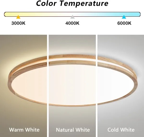 BRILAGI - LED dimmelhető lámpatest MOLINA LED/128W/230V 3000-6000K tölgy, átmérő 100 cm + távirányító