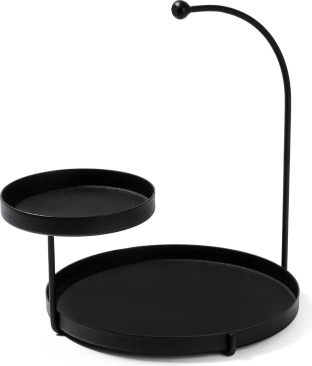 Fém dísztárgy, fekete, 25 cm