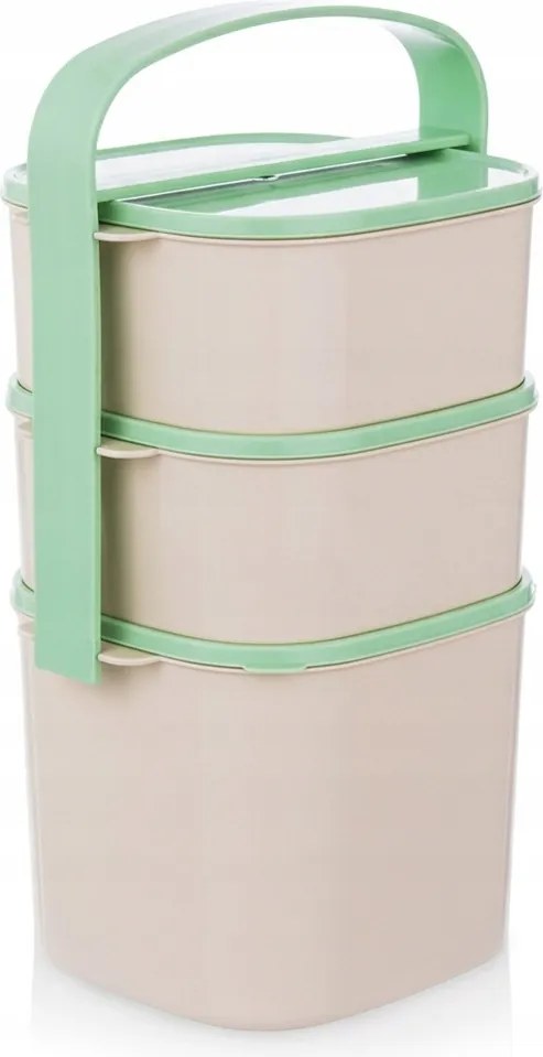 Uzsonnás Doboz Műanyag 3 Szintes Uzsonnás Doboz Szett 3DB-OS