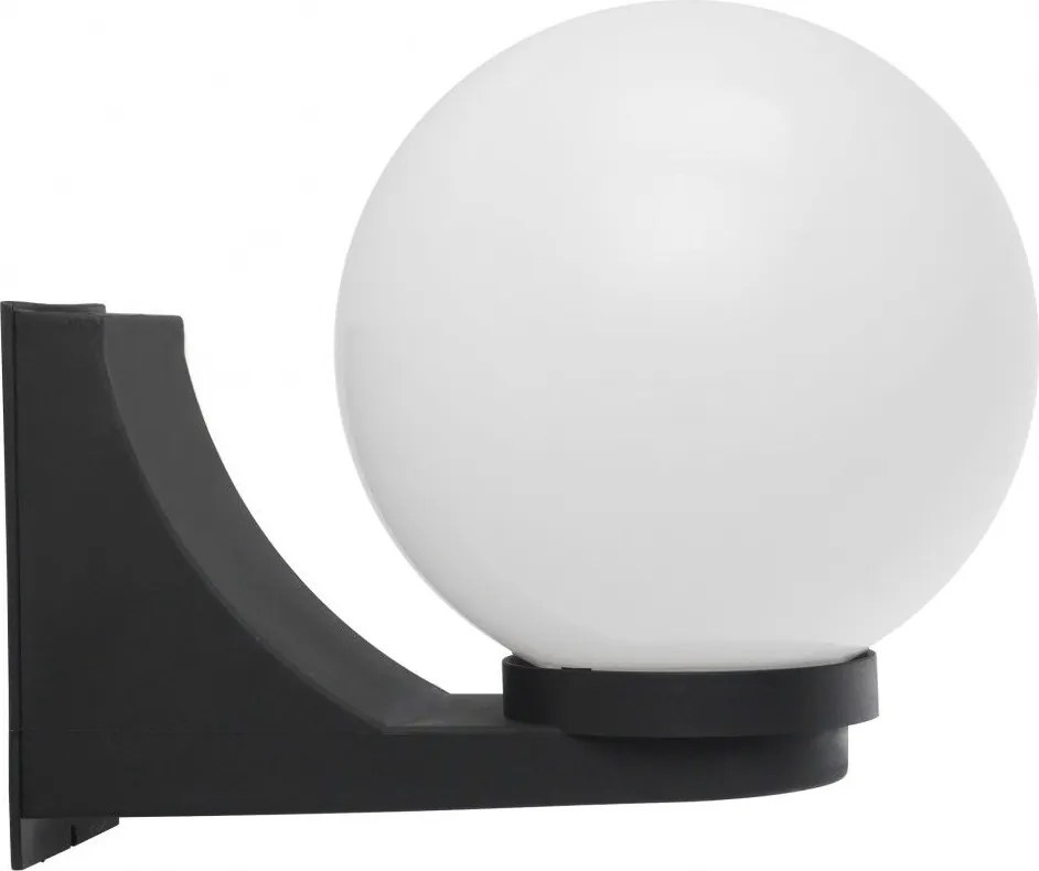 Kerti fali lámpa gömb alakú fekete karral erkélyre Gömbök 60W