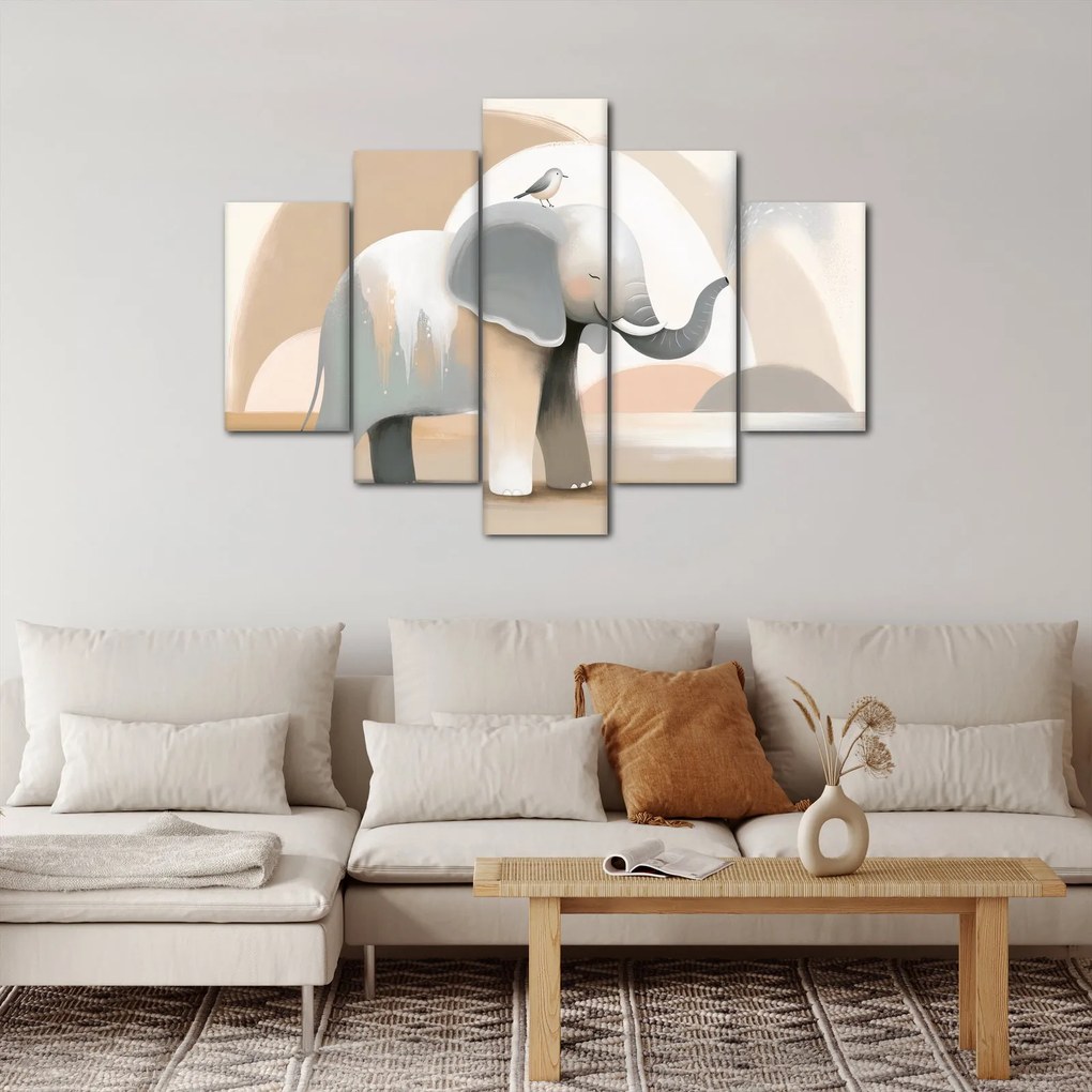 Kép - Elefánt pasztell színekben (150x105 cm)
