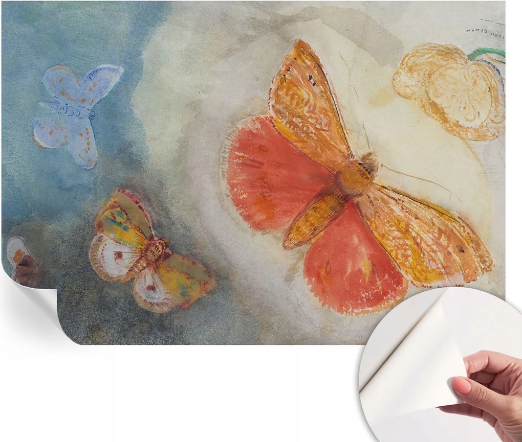 Öntapadós fotótapéta Nappaliba és Hálószobába Színes pillangók 152x104