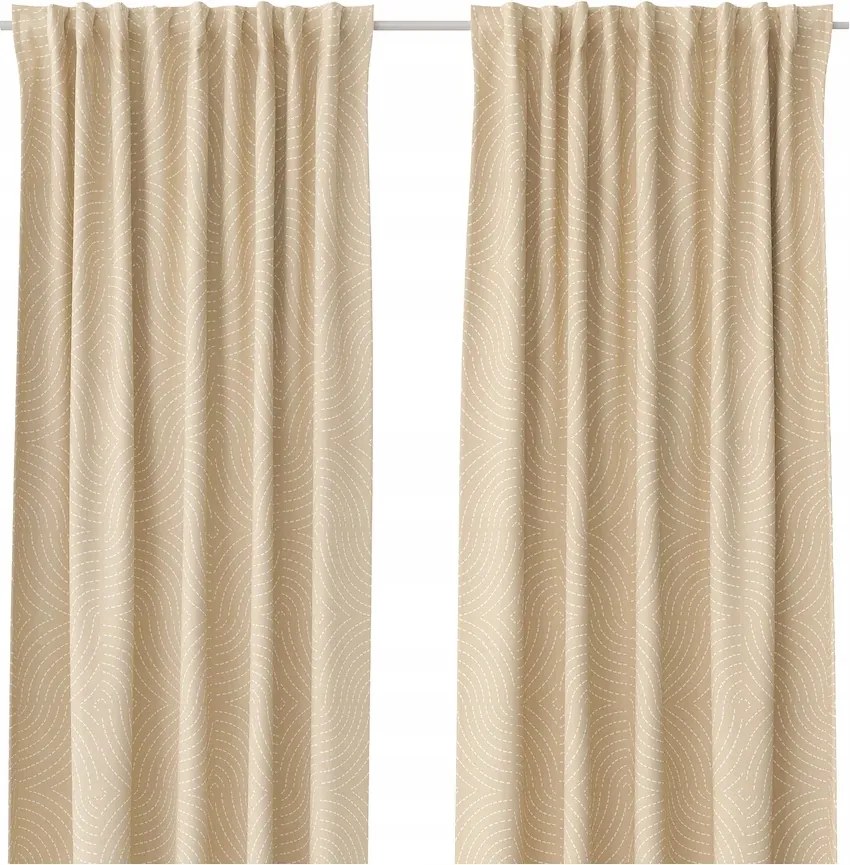 Ikea Akermolke Függöny, 2 db, bézs, 145x300 cm