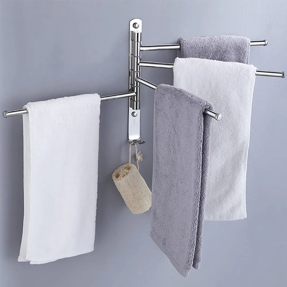 Törülközőtartó, ezüst, HOLDER