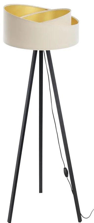 Állólámpa GALAXY 1xE27/60W/230V krém/wenge színben