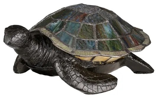 Elstead QZ-SAWBACK-TL - TIFFANY stílusú LED díszlámpa 1xG9/3W/12/230V, teknős motívummal