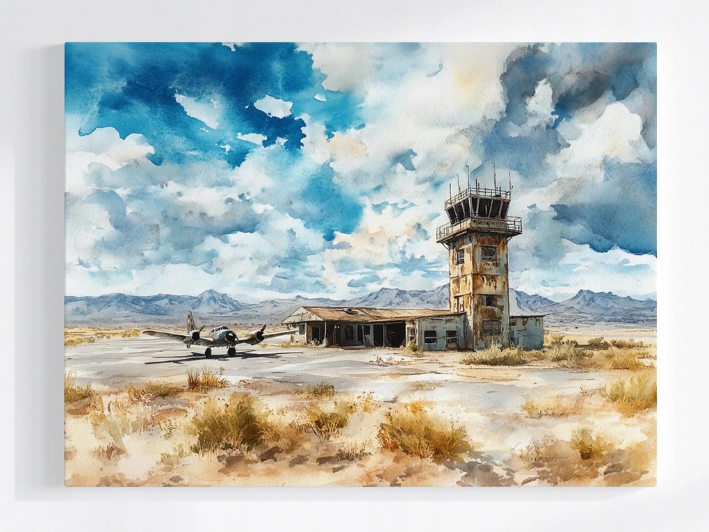 Poszter Repülőtér Repülőgép Üresség Ellenőrző Torony 100x75