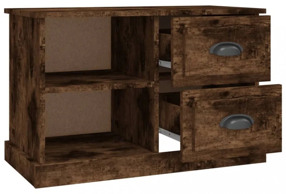 füstös tölgy színű szerelt fa TV-szekrény 73x35,5x47,5 cm