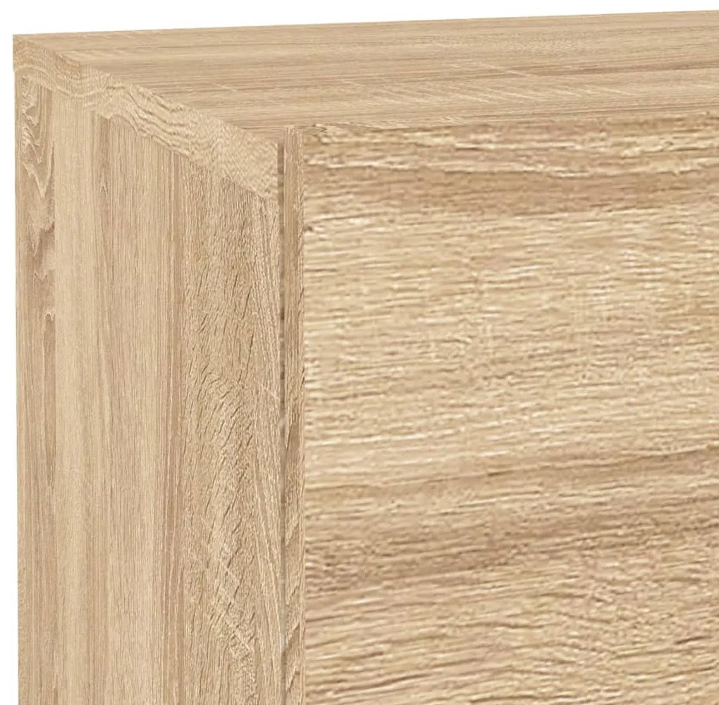 sonoma tölgy színű éjjeliszekrény LED-ekkel 70 x 36 x 40,5 cm