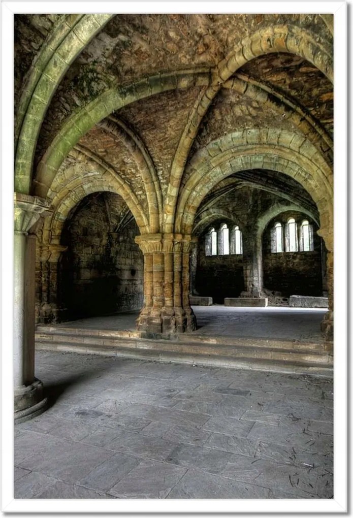 Poszterek keretben 40x60 A kastély belseje Oszlopok és építészeti boltívek