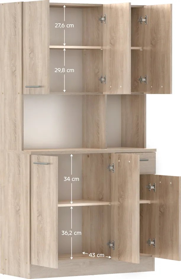 Hatajtós szekrény, sonoma tölgy, PELION NEW