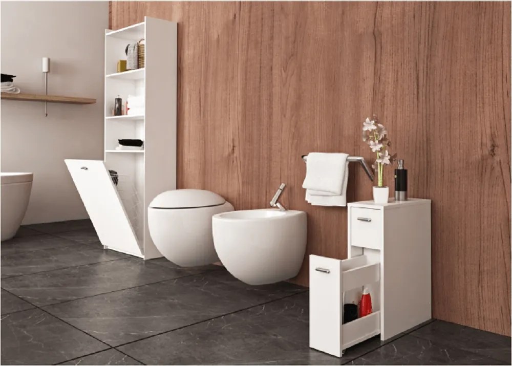 Fürdőszoba szekrény, fehér, NATALI TYP 7