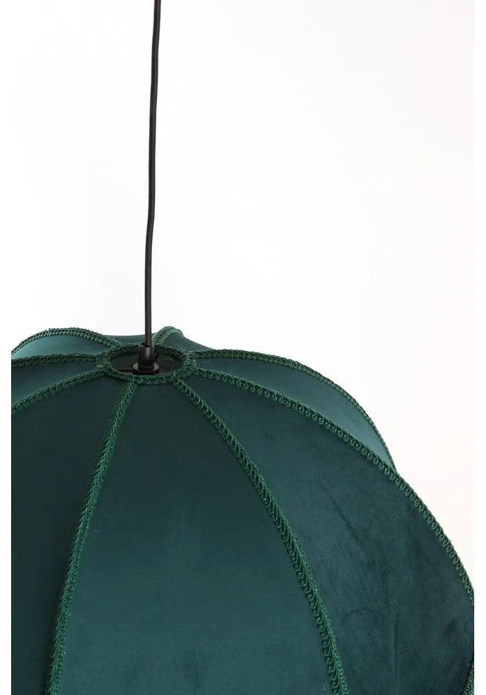 Petróleum színű függőlámpa textil búrával ø 60 cm Malacia – Light &amp; Living