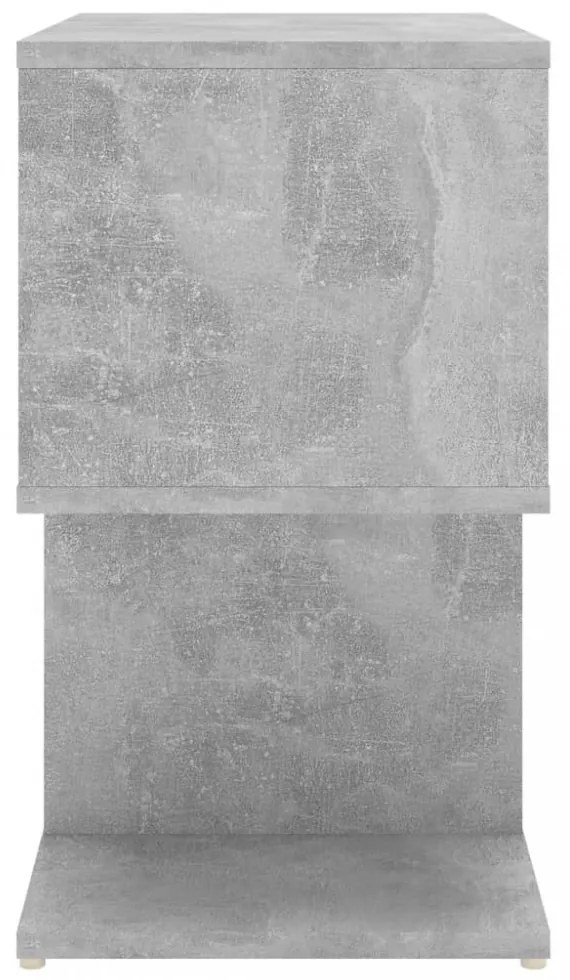 2 db betonszürke szerelt fa éjjeliszekrény 50 x 30 x 51,5 cm