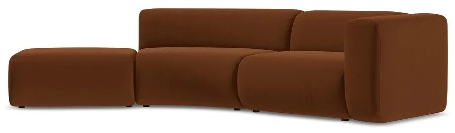 Narancssárga-barna bársony heverő (bal oldali) Ekahi – Makamii