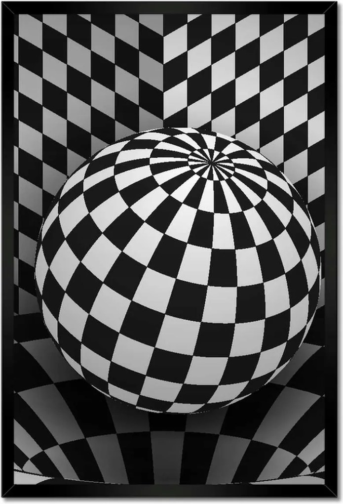 Poszterek keretben 40x60 Absztrakt fekete-fehér