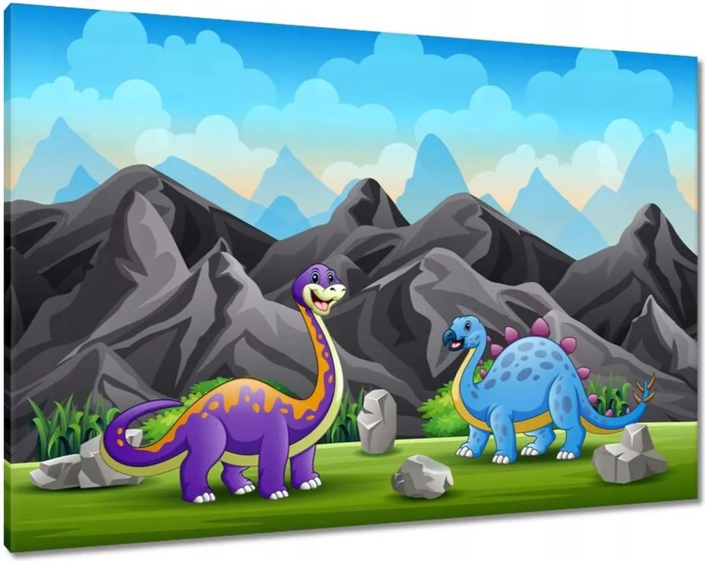 Vászonkép 100x70 Vidám dinoszauruszok
