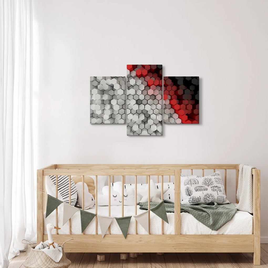 Kép - 3D hatszögek (90x60 cm)