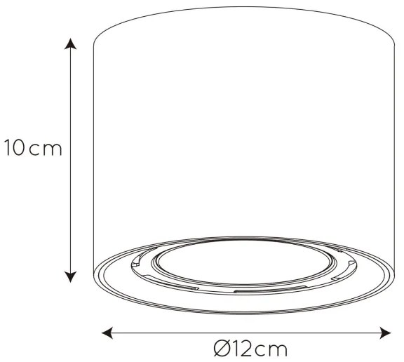 Lucide 09921/12/30- LED állítható spotlámpa FEDLER 1xGU10/12W/230V fekete