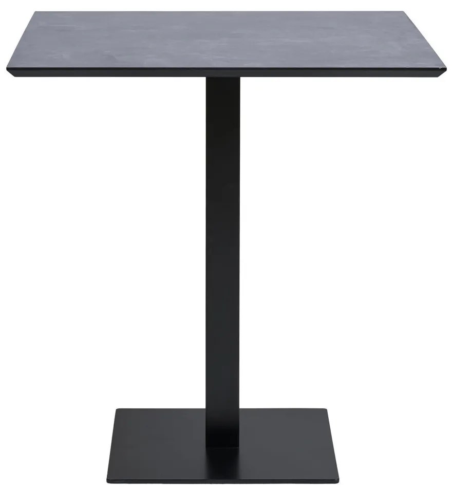 Fano dohányzóasztal, sötét kő, fekete fém talp 70x70x75 cm