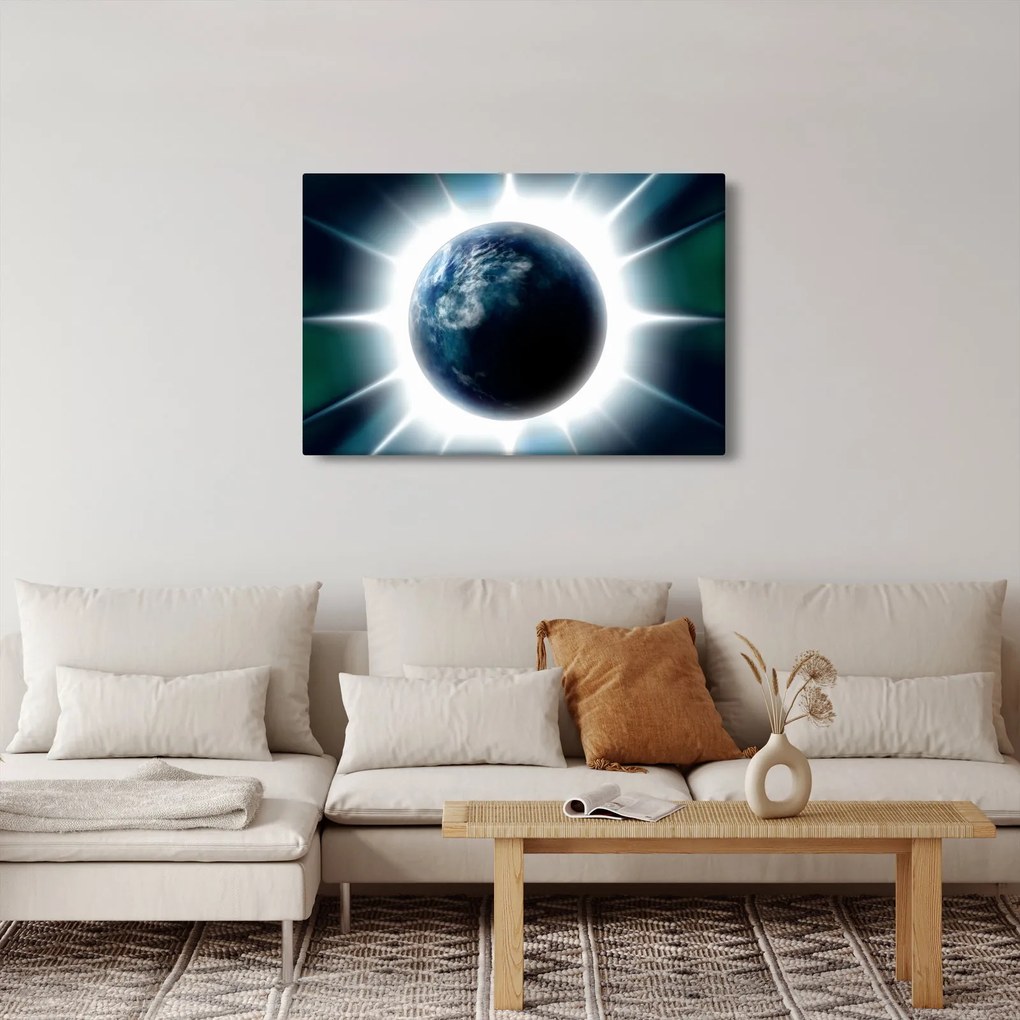Egy besugárzott bolygó képe (90x60 cm)