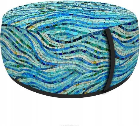 Puff otthonra és kertbe ülőgarnitúra, vízálló loft Low Mosaic 40x20 cm