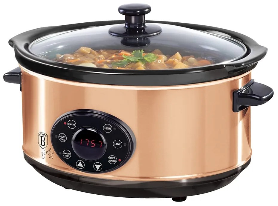 Berlinger Haus kerámia 430 rozsdamentes acél digitális főzőedény 3,5 L Metallic Line Rose Gold Edition
