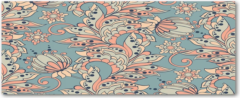 Lacobel üveg fotónyomtatással Etnikai virágok XXL