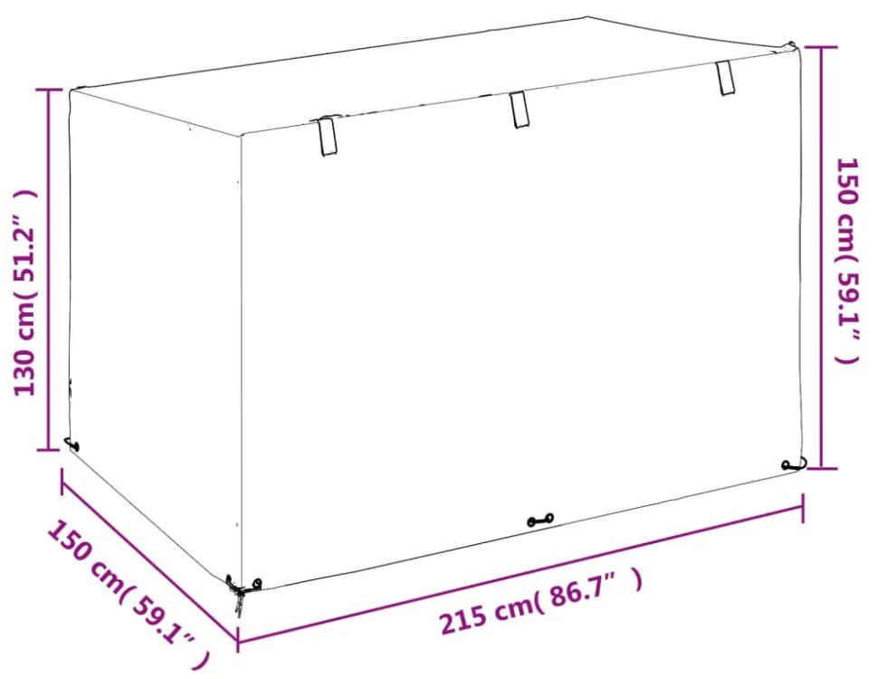2 db polietilén hintapad huzat 12 fűzőlyukkal 215x150x130/150cm
