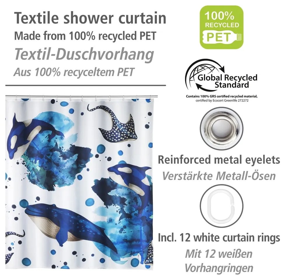 Zuhanyfüggöny 200x180 cm Aquaris – Wenko