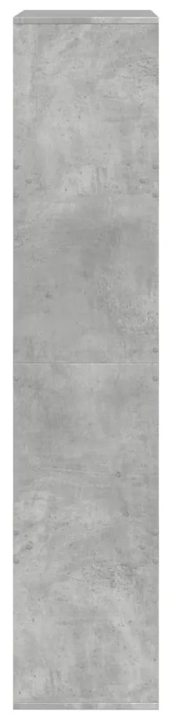 betonszürke szerelt fa könyvespolc 100 x 33 x 155,5 cm