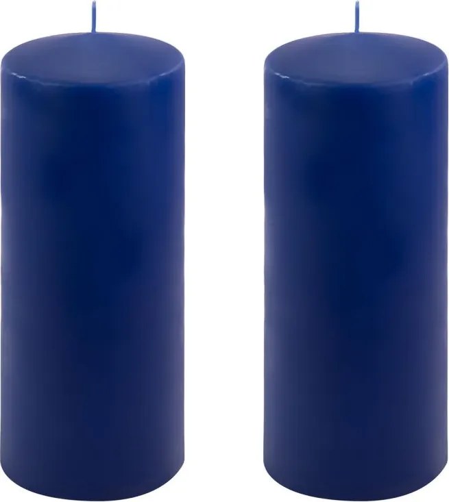 Gyertya készlet 25 cm Ø 10 cm  2 db kék